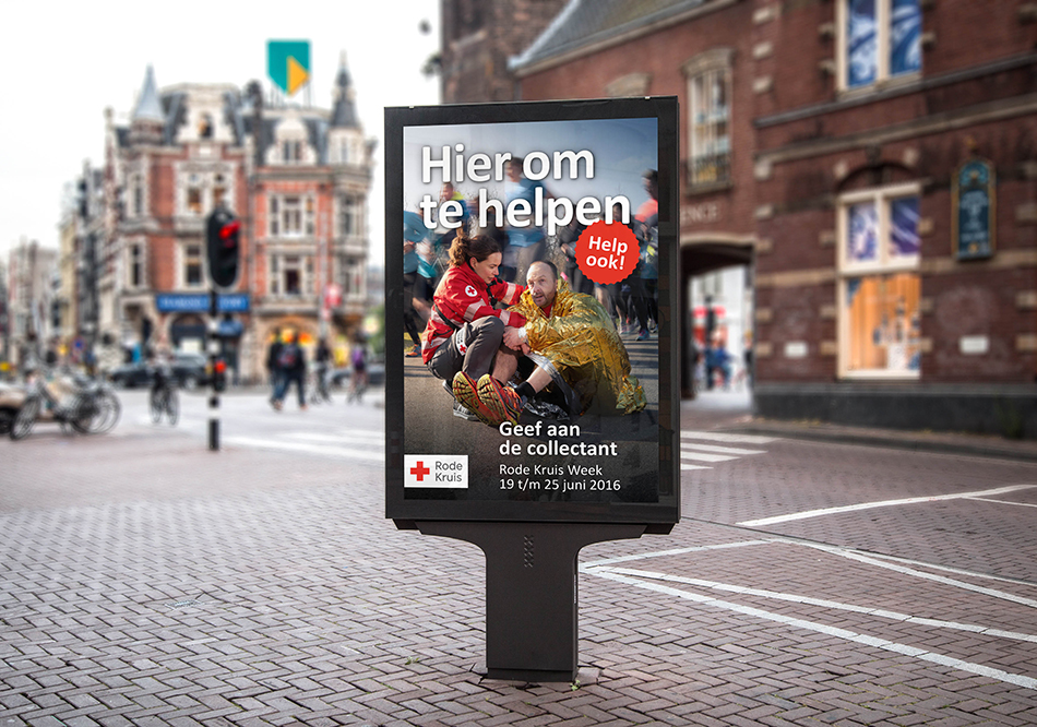 Rode Kruis abri hier om te helpen Muntplein